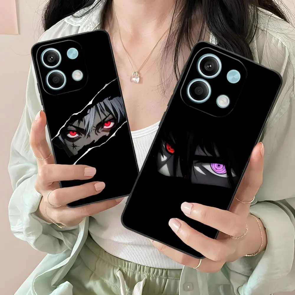 أنيمي عيون المحمول قضية الهاتف الخليوي ل Xiaomi Redmi ملاحظة 14 13 12 11 S برو زائد 4G 5G اللون الطباعة غطاء غطاء فاخر جميل #2