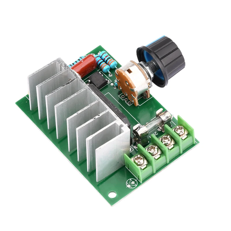 AC 220V to DC 10-210V 20A SCR PWM Motor Speed Controller Governor Voltage Regulator Speed Volt Control Switch with Potentiometer