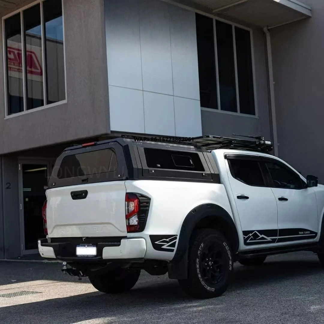 

Алюминиевый тент-крыша для Nissan Navara D23/Frontier 2022-2026 – черный матовый, водонепроницаемый, с замком