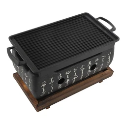 Barbecue Stove Rectangular Furnace Japanese Cuisine Charcoal Stove Japanese Barbecue Alcohol Stove Barbecue Grill Cooking Oven