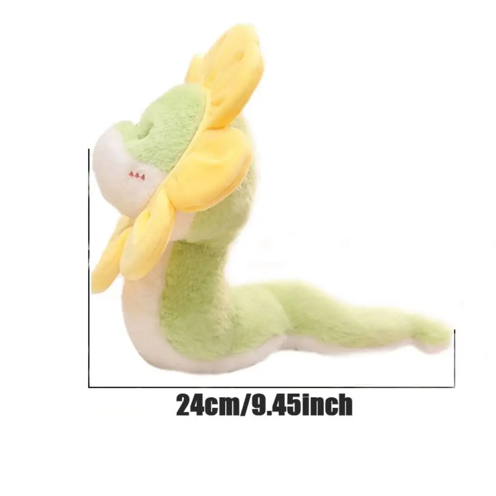 Novità 24CM serpente farcito giocattolo fiore leone danza serpente bambole di peluche ornamenti serpente kawaii capodanno mascotte ragazze giocattoli