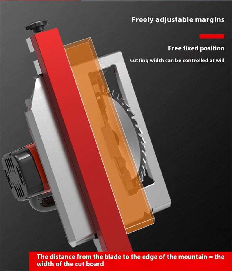 منشار دائري قابل للتعديل حافة دليل سبائك الألومنيوم أداة قطع النجارة سهلة قابلة للتعديل عرض القطع الدقيق على نحو سلس #6