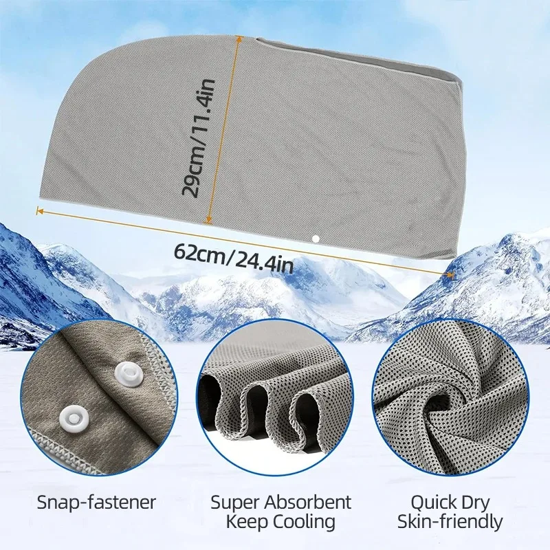 TILONDEX Magic Instant Chilly Towel for Neck Cooling Microfiber Soft Summer Gift for Men Dad Construction Worker