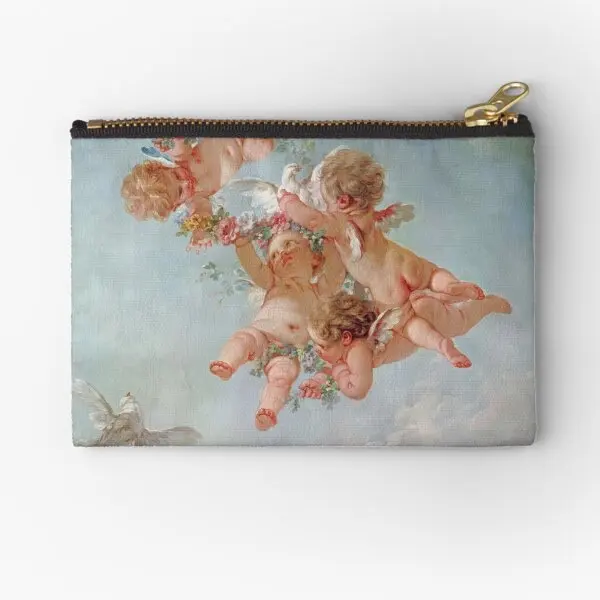 Spring Cherub Painting Francois Boucher  Zipper Pouches Money Men Pocket Pure Key Storage Small Wallet Underwear Cosmetic