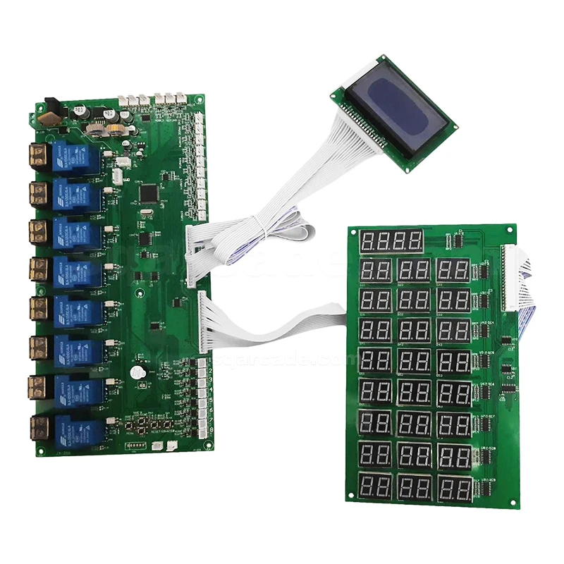 JY-258 8 Channels Time Control Board Coin Banknote Operated Timer PCB For Car Washing Machine Multi Coin Vending Machine