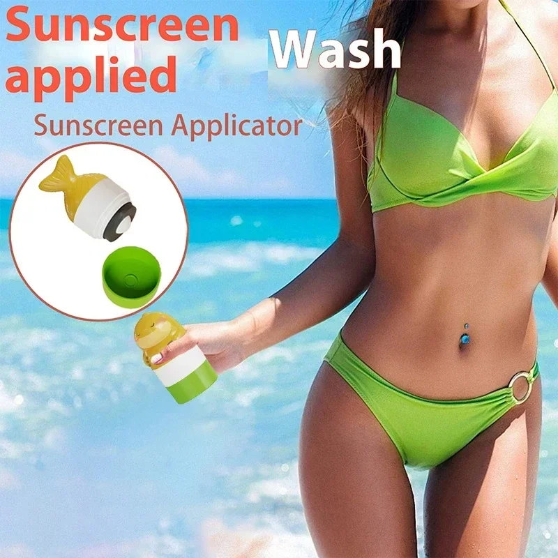 100ml Refillable Sunscreen Roll-on Applicator Portable Travel Dispenser Bottle Sunscreen Lotion Applicator Outdoor Storage Tools