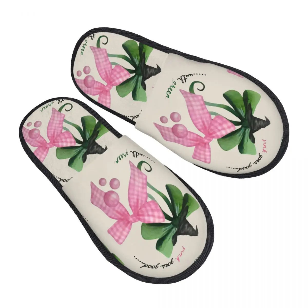 

Домашние тапочки Wicked Elphaba & Glinda для спальни, Уютные тапочки из пены с эффектом памяти для спальни, нескользящие