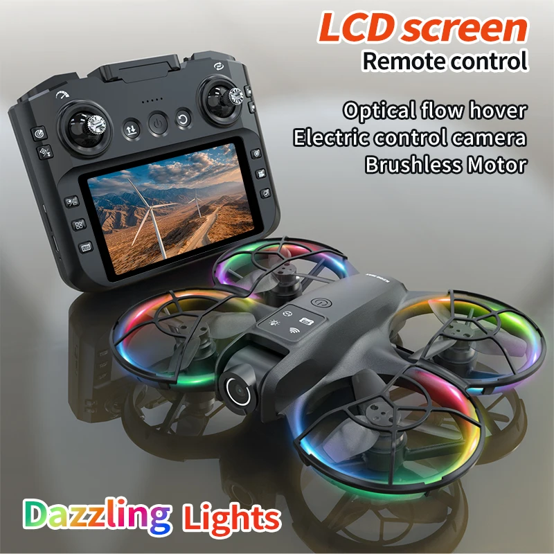 

Мини-дрон K200, оснащенный HD-камерой 8K 1080P, пультом дистанционного управления FPV и профессиональной системой предотвращения столкновений с пятиугольным датчиком.