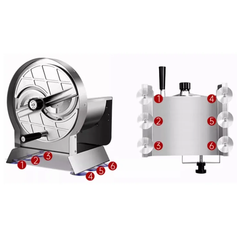 

Ручная овощерезка для фруктов, регулируемая толщина, машина для резки овощей из нержавеющей стали, машина для нарезки лимона, картофеля, моркови, имбиря