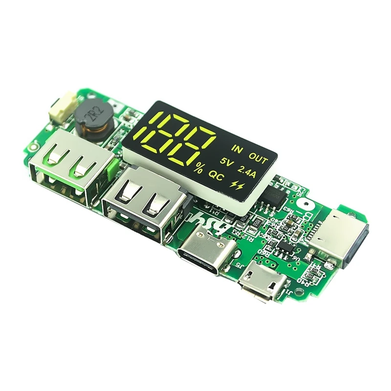 18650 Lithium Battery Digital Display Charging Module With Display Boost Module