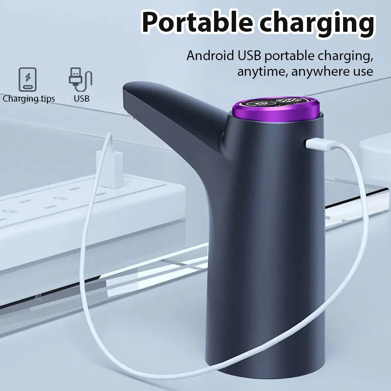 التحكم باللمس جالون زجاجة الشرب التبديل زر موزع موزع مياه أوتوماتيكي USB شحن مضخة المياه الكهربائية
