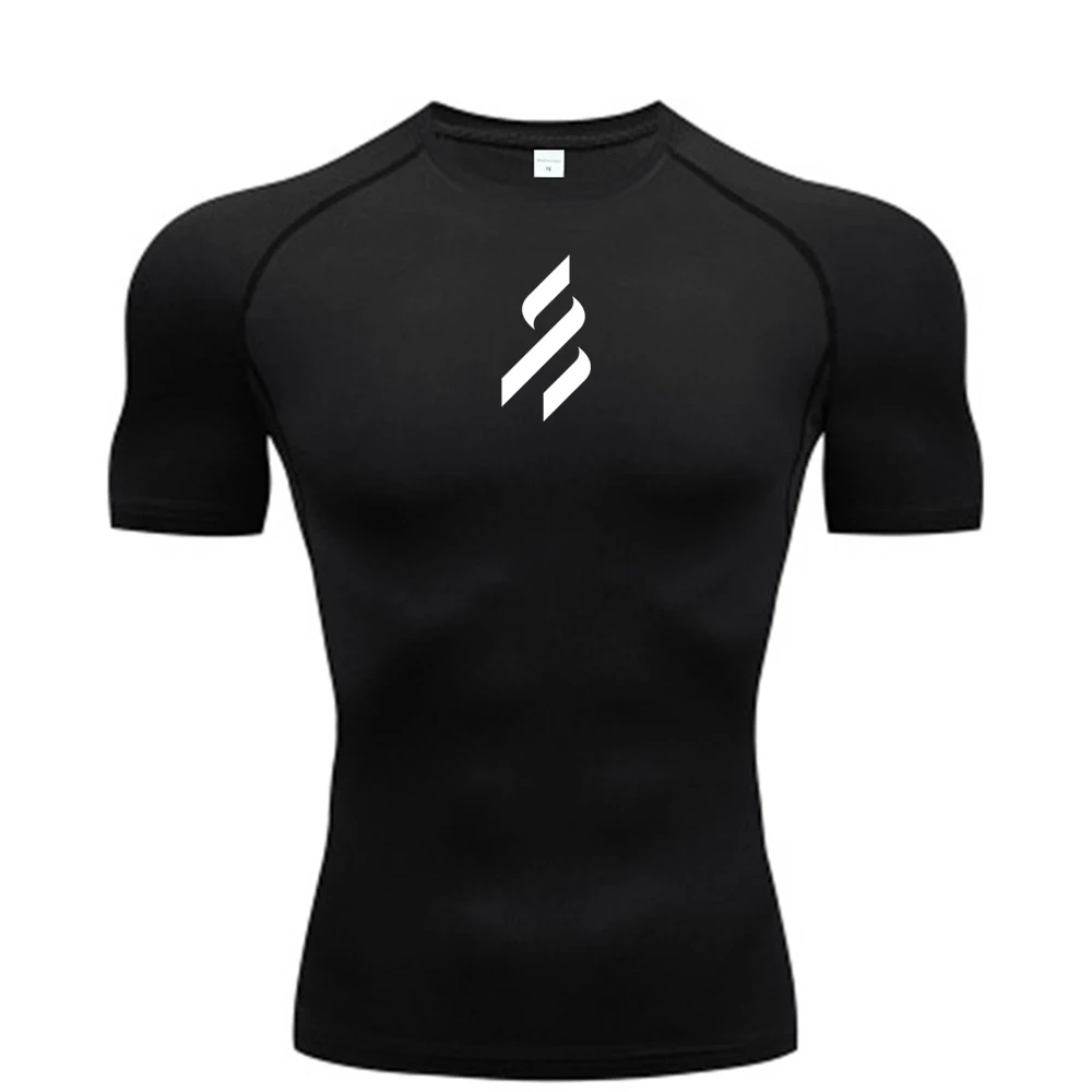 Kompression T Shirt Männer Sommer Sportswear Laufen T-shirt Elastische Quick Dry Sport Tops T Athletisch Gym Workout Shirts Männer