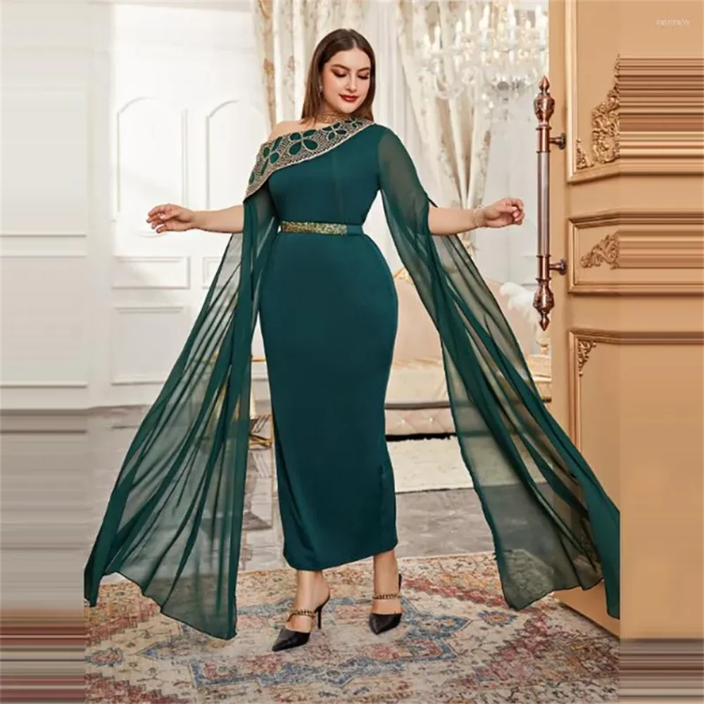 Elegant Plus Size Dresses Muslim Maxi Women Middle East Arab Evening Prom Party Festival Elegant Turkish Robe
