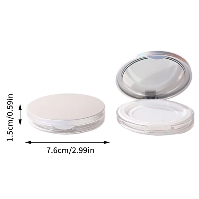 1 stks 5g Draagbare ultradunne Plastic Poederdoos Losse Pot Reizen Make-up Pot Zeef Container Met Spiegel