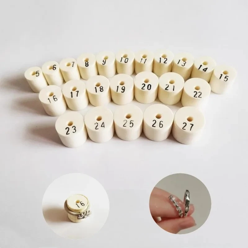 23 Styles High Temperature Resistant Ceramic Core Ring Tool Silver Clay Making DIY Silver Jewelry Couple Ring Hand Model Tool