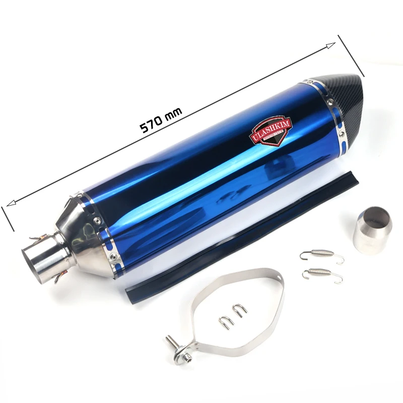 

570mm Motorcycle Exhaust Pipe For YAMAHA SUZUKI KAWASAKI HONDA Muffler exhaust Silencer DB Killer