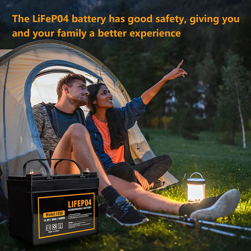 Deep Cycle 12V 50Ah LiFePO4 Battery Lithium Ion Batteries Packs for Solar System