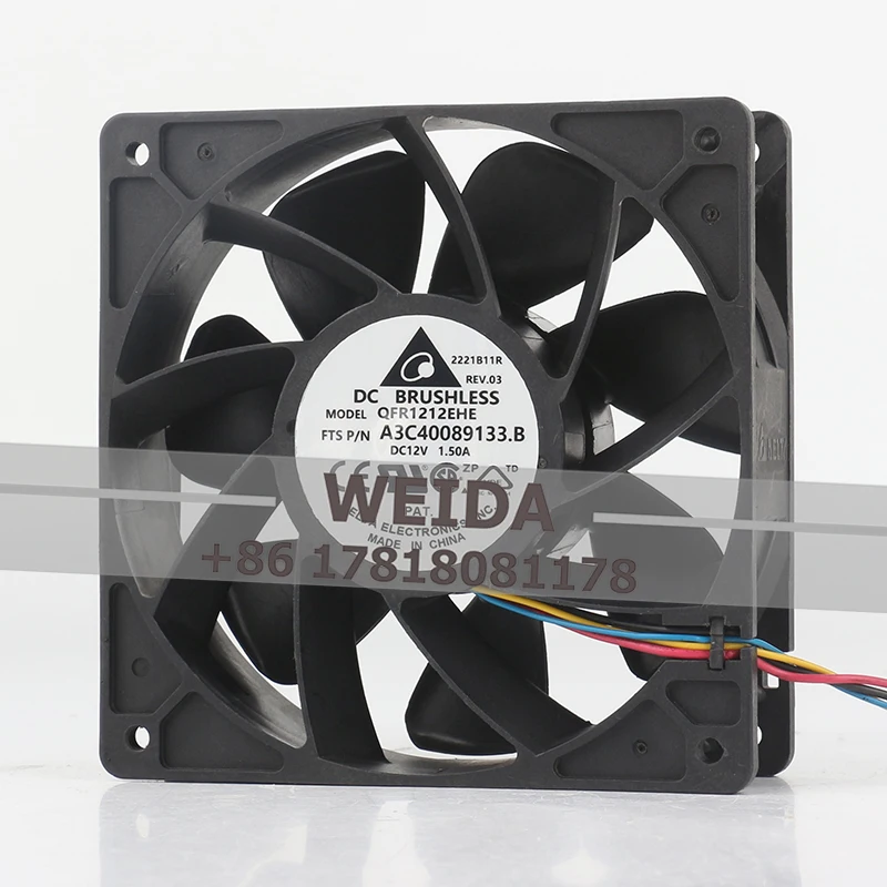 Delta  QFR1212EHE DC12V 1.50A Violent four-wire 120x120x38MM PWM speed regulation chassis cooling fan