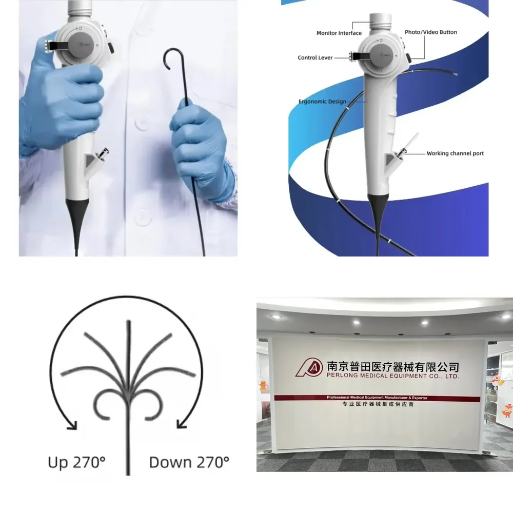 Hot Sell Reusable Digital Flexible Ureteroscope SP-PGSJ Electronic Soft Mirror 160,000 Pixels, 275° Wide Angle
