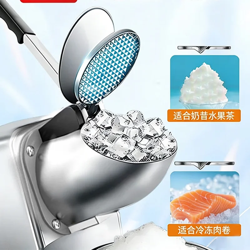 Shaved Ice Machine Home Small Ice Crusher Cranked Smoothies Hail Ice Breakers Ice Generator to Make Soft Smoothie Ice