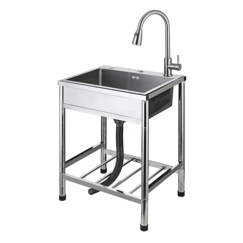 Stainless Steel Kitchen Sinks Thickened Modern Commercial Hand Washing Sinks for Restaurant Home Multifunctional Kitchen Sink