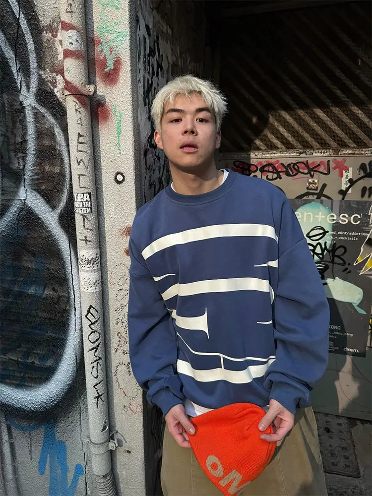 Y2K винтажный свитшот с рисунком, женская футболка большого размера, Kpop, ретро, американская уличная одежда, пуловер, корейские модные толстовки, топ для пар