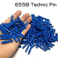 200pcs/lot DECOOL Technical Pin 2780 6558 Building Blocks Parts 1x3 Pin with Friction High-Tech Cars Connector Bricks Toys Gifts