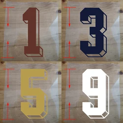 Customized Number for Jerseys, 3D Basketball Number Name Navy, Football Number Iron on Patch Number 0-9# Hot Transfer Sticker