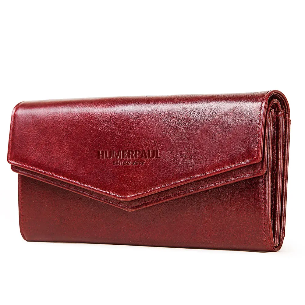 

LAREET 100%Genuine Leather Popular Wallets Long Women's With Zipper Bag Casual Large Capacity Durable Money Clip Fashion Wallet