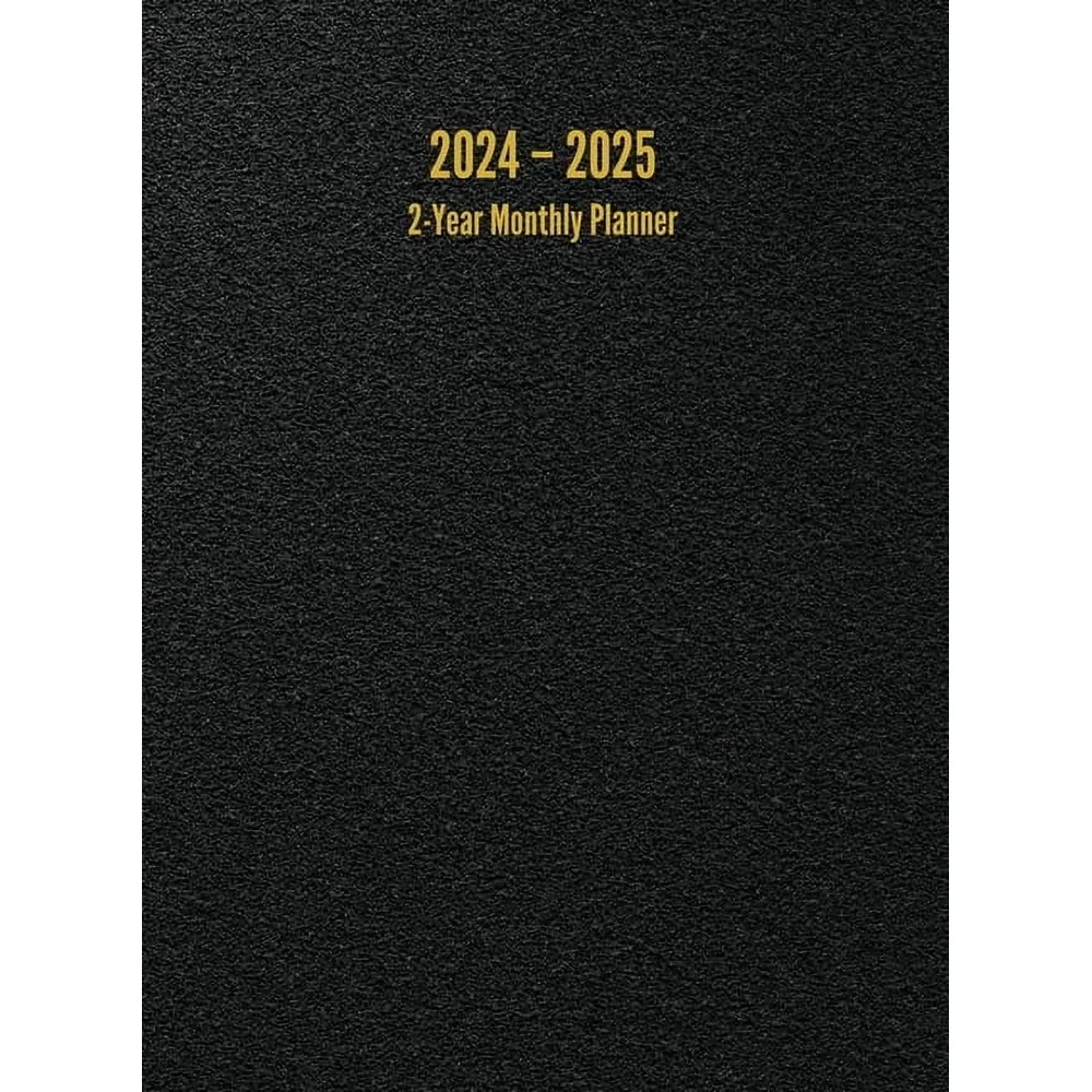 Planificador mensual grande 2024 2025 de 2 años, tapa dura, calendario de 24 meses, herramienta de planificación organizada con diferencial de dos páginas, referencia rápida