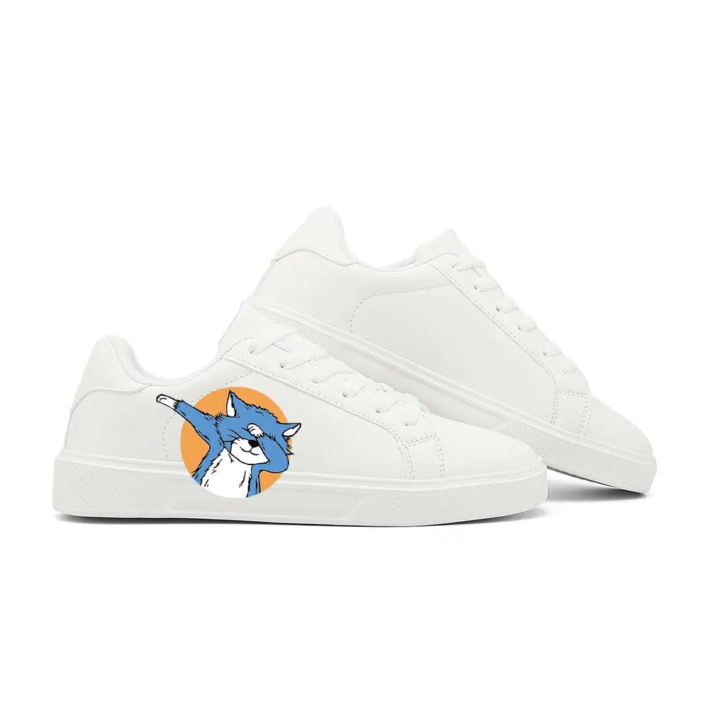 Weiße Freizeit-Sneaker für Männer und Frauen: Minimalistisch – Bequeme, leicht zu reinigende und pflegende weiße Graffiti-Schuhe mit Sprühfarbe