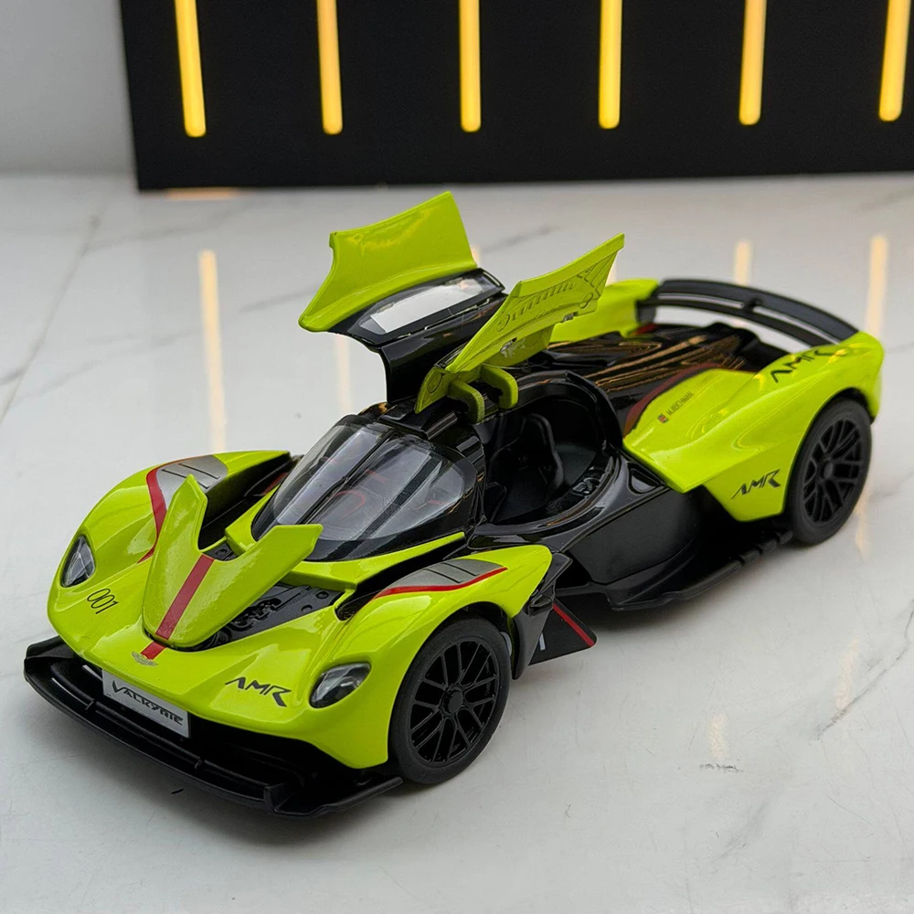 

1:32 Valkyrie V12 Alloy Sports Car Model Diecast Toys Doors Opened with Dust Cover Decoration Bookshelf Exquisite Gifts Friends