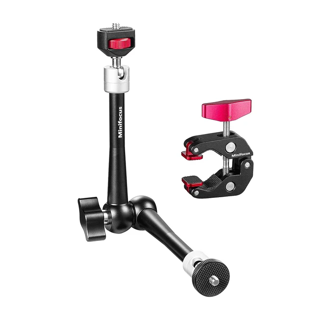 Ulepszone 11-calowe regulowane siłowe przegubowe magiczne ramię do lustrzanki cyfrowej Monitor Flash LED Video Light Vlog Cage Rig Statyw Gimbal