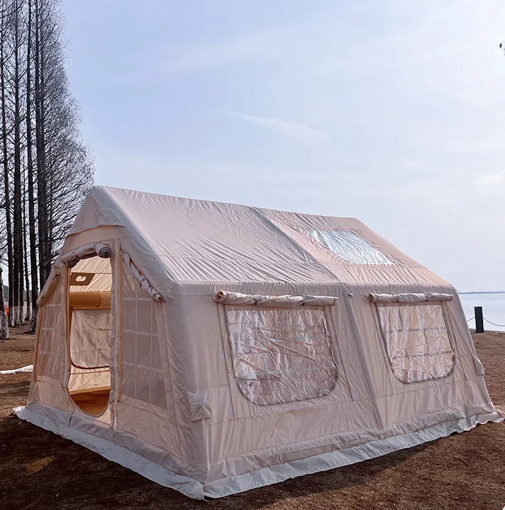 

Customizable Portable Oxford Outdoor Inflatable Tent Waterproof Party Camping House with One Bedroom Structure