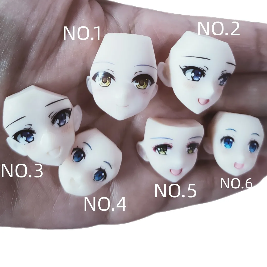 1/6 Doll Face Covers DIY Makeup Doll Parts Japan Anime Figure Doll Parts Blank Face Doll Accesories Original Quality Anime Face