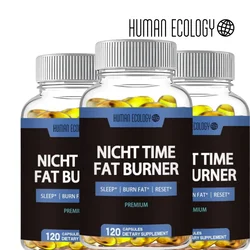 Human Ecology Night Fat Burner Capsules with Vit D3 Green Tea for Detox Intestinal