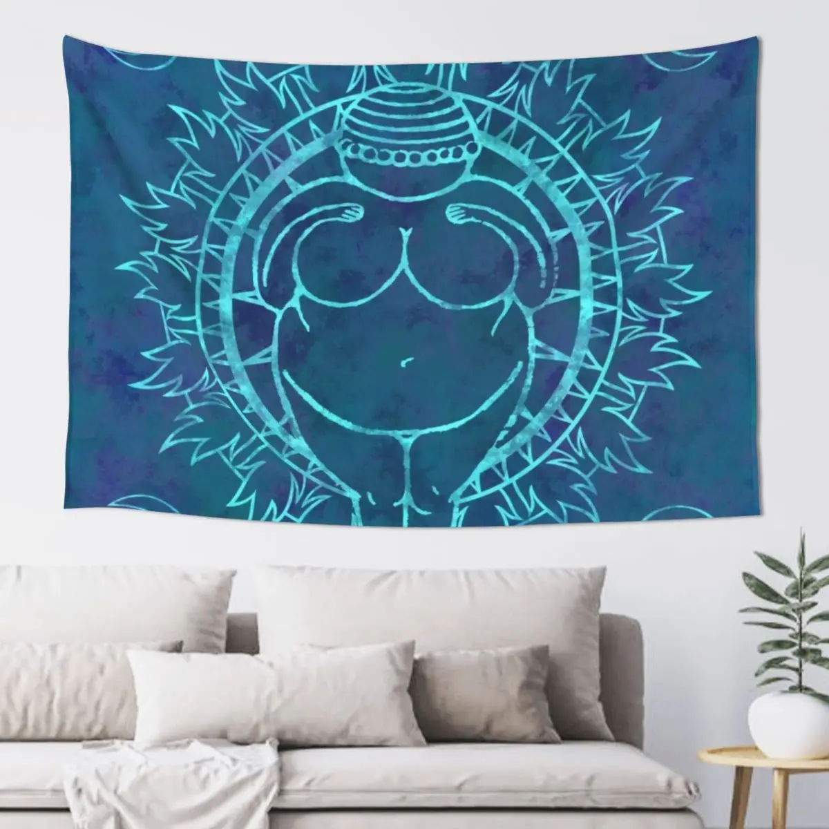 Venus of Willendorf Blue Mandala Tapestry Wall Decoration Room Decor Korean Style Tapestry