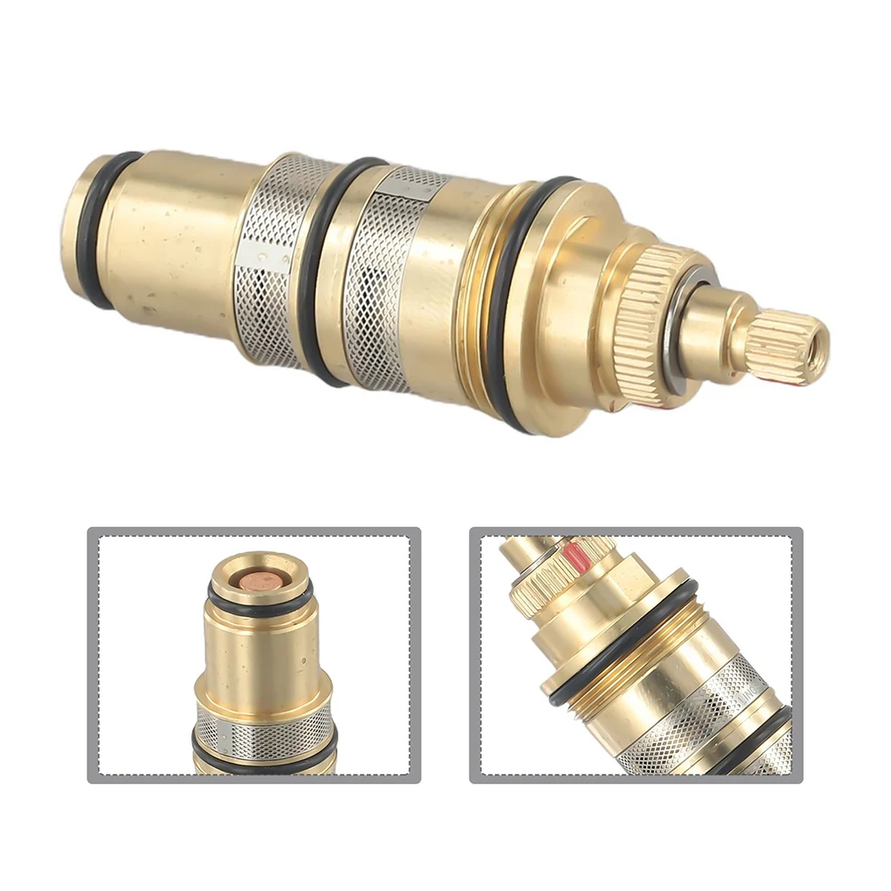 

Thermostatic Cartridge Temperature Control Valve Shower Bar Mixing Gold Thermostatic Valve Core Accessories