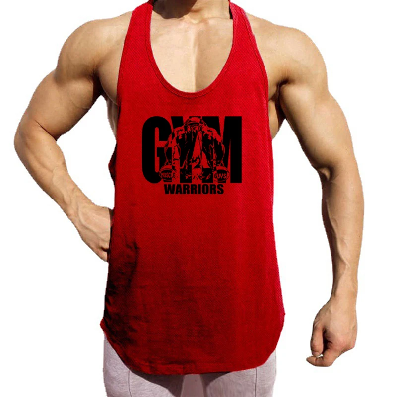 Gym Clothing Fitness Mens Stringer Tank Top Men Mesh Bodybuilding Vest Running Shirt Workout Sleeveless T Shirt Sports Tanktop