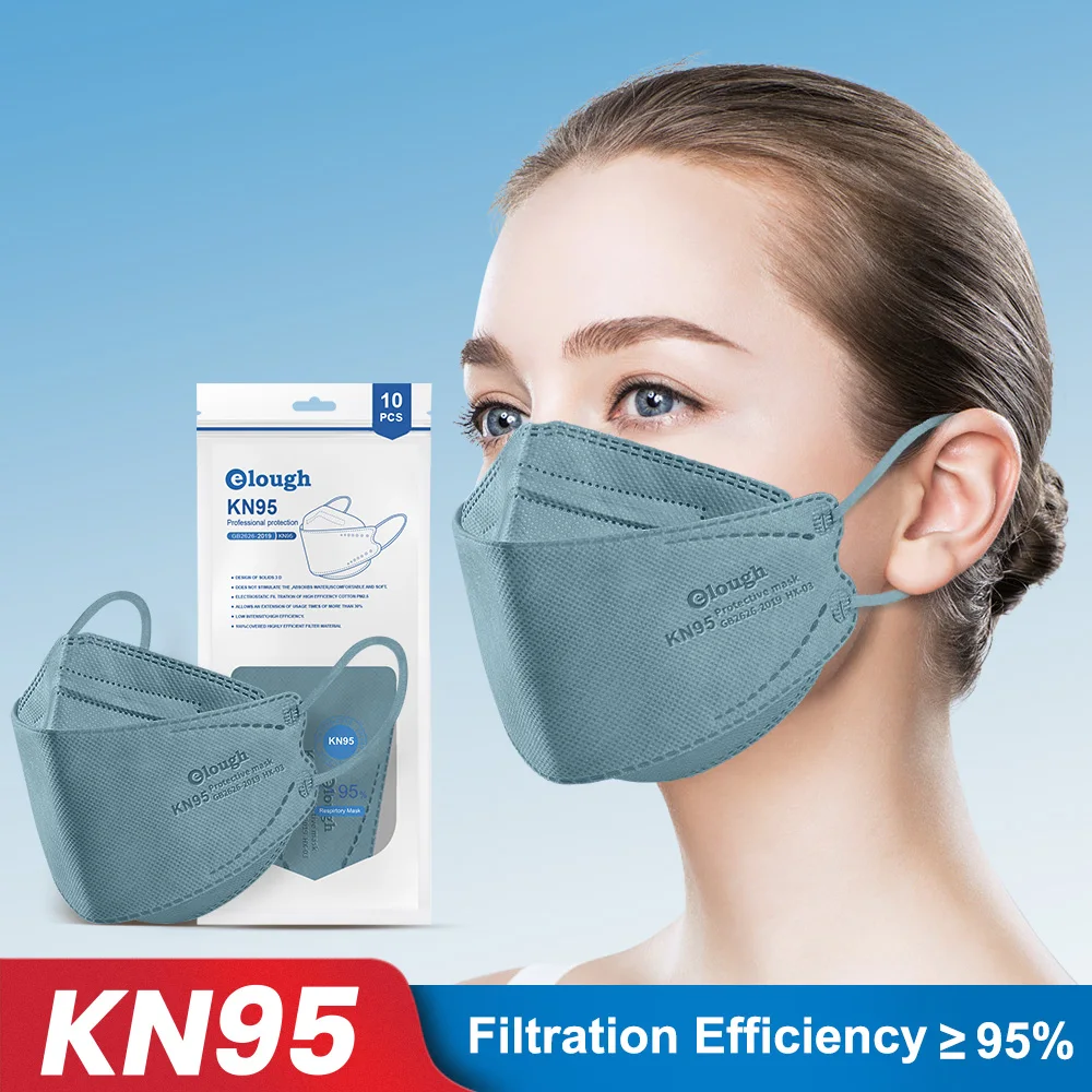 Elough Kn95 mask Fish Mask colors FFP2 Mascarillas FPP2 CE Approved Adult security protection Face Mask ffp2mask dropshipping