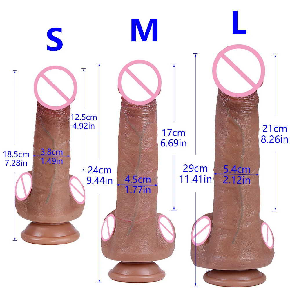 29cm Soft Silicone Long Dildo Realistic Adult Sex Toy with Powerful Suction Cup Vaginal Stimulator Woman Big Dick Masturbator