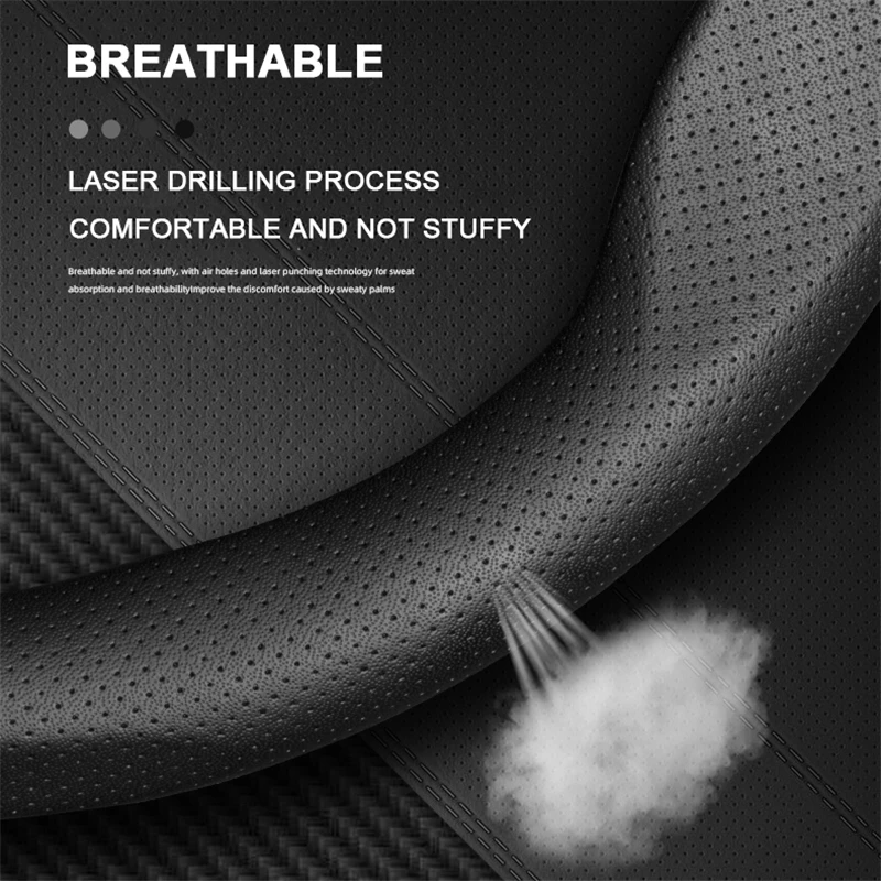 سيارة ألياف الكربون الجلود غطاء عجلة القيادة ل أكورا MDX NSX TLX RDX ILX RLX RL CDX TLX-L TL ZDX ADX TSX RSX إنتيجرا نوع-S #3