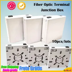 10pcs/lot Terminal Box with SC Adapter PVC 86Type Junction Box Wall Mount Desktop Terminal Panel Fiber Optic Termination Box