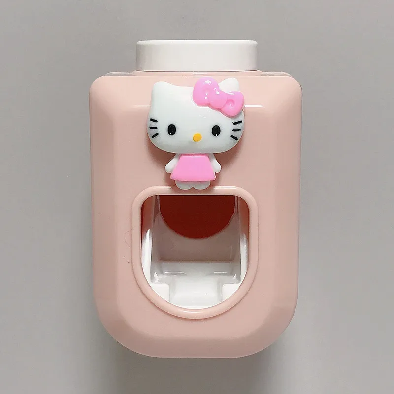 Kawaii Hello Kitty Toothpaste Squeezer Cartoon Automatic Toothpaste Dispenser Cute Children Squeeze Toothpaste Lovely Family