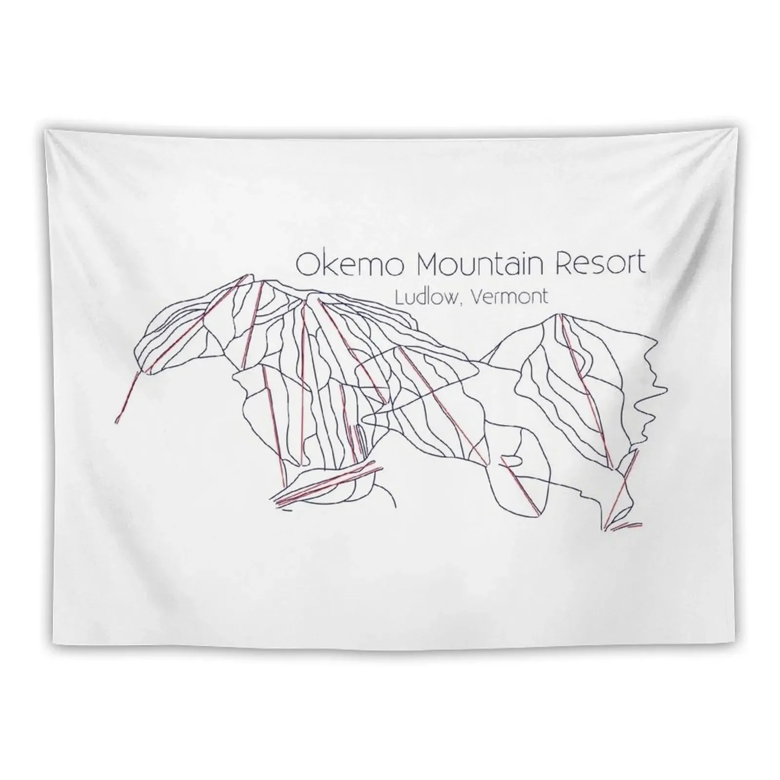 Okemo Trail Map Tapestry Wall Deco Bedroom Decorations Room Decorations Outdoor Decor Tapestry