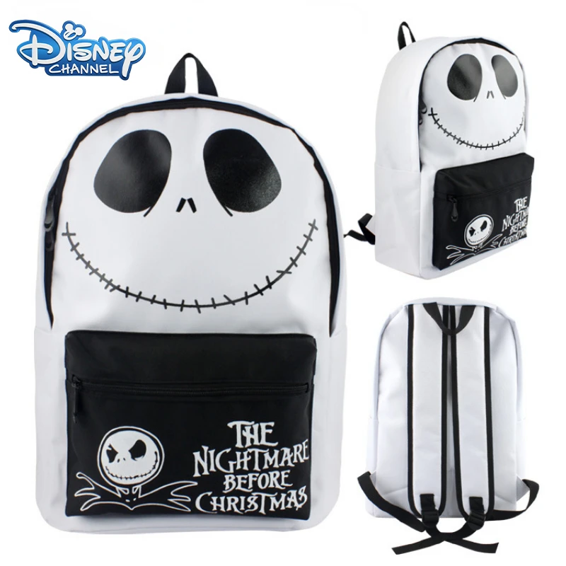 The Nightmare Before Christmas Jack Skellington Backpack Anime Cartoon Schoolbag Halloween Cosplay Backpack Travel Bag Kids Gift