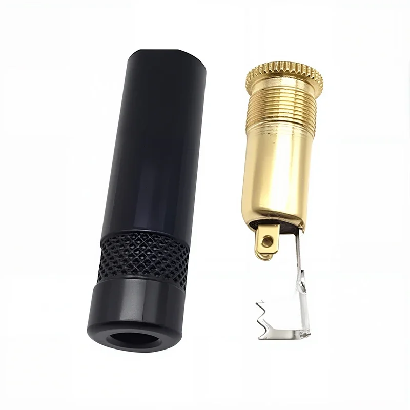 2 قطعة 3.5 مللي متر الصوت أنثى جاك لحام موصل 3 القطب محولات سماعة رأس ستيريو أسود فضي #2