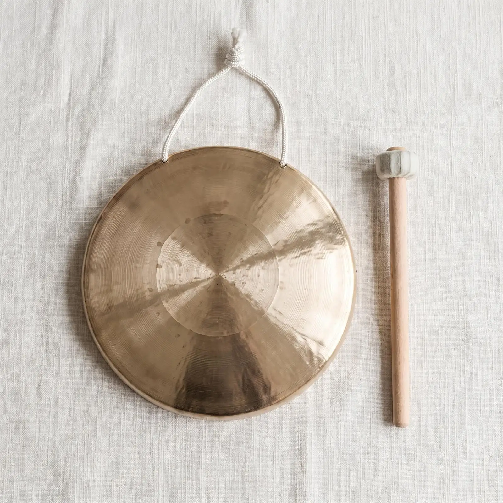 Copper Gong Traditional Gong Percussion Instrument Handmade Polished for