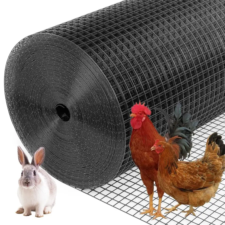

Hardware Cloth 1 2inx36inx100ft, 19GA, Chicken Wire Fencing Roll, Black Chicken Wire Mesh, Vinyl PVC Coated Welded Wire Mesh for