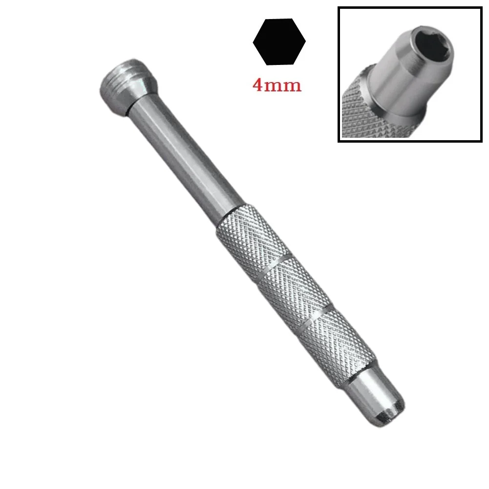 Schraubendrehergriff aus Aluminium für Präzisionsschraubendreher, Halter für Reparaturhandwerkzeuge, für 4-mm-Schraubendreherbits, Verlängerungsstange